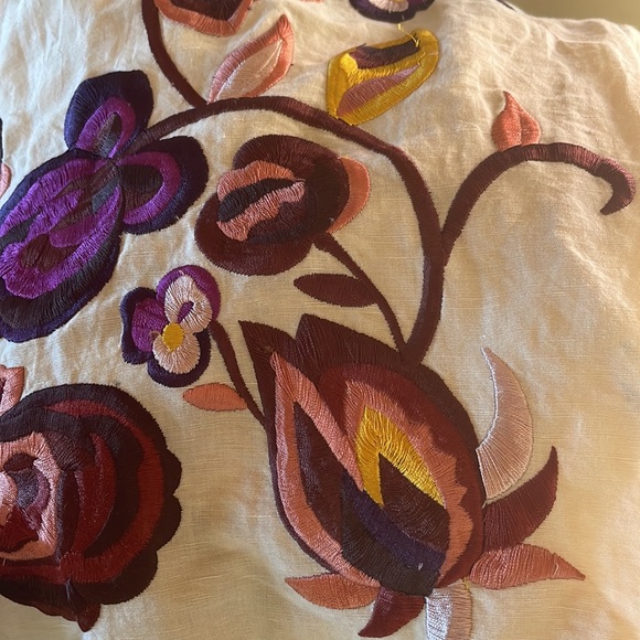 ULLA JOHNSON Yana Embroidered Linen And Cotton-Blend Midi Skirt - Picture 10 of 14